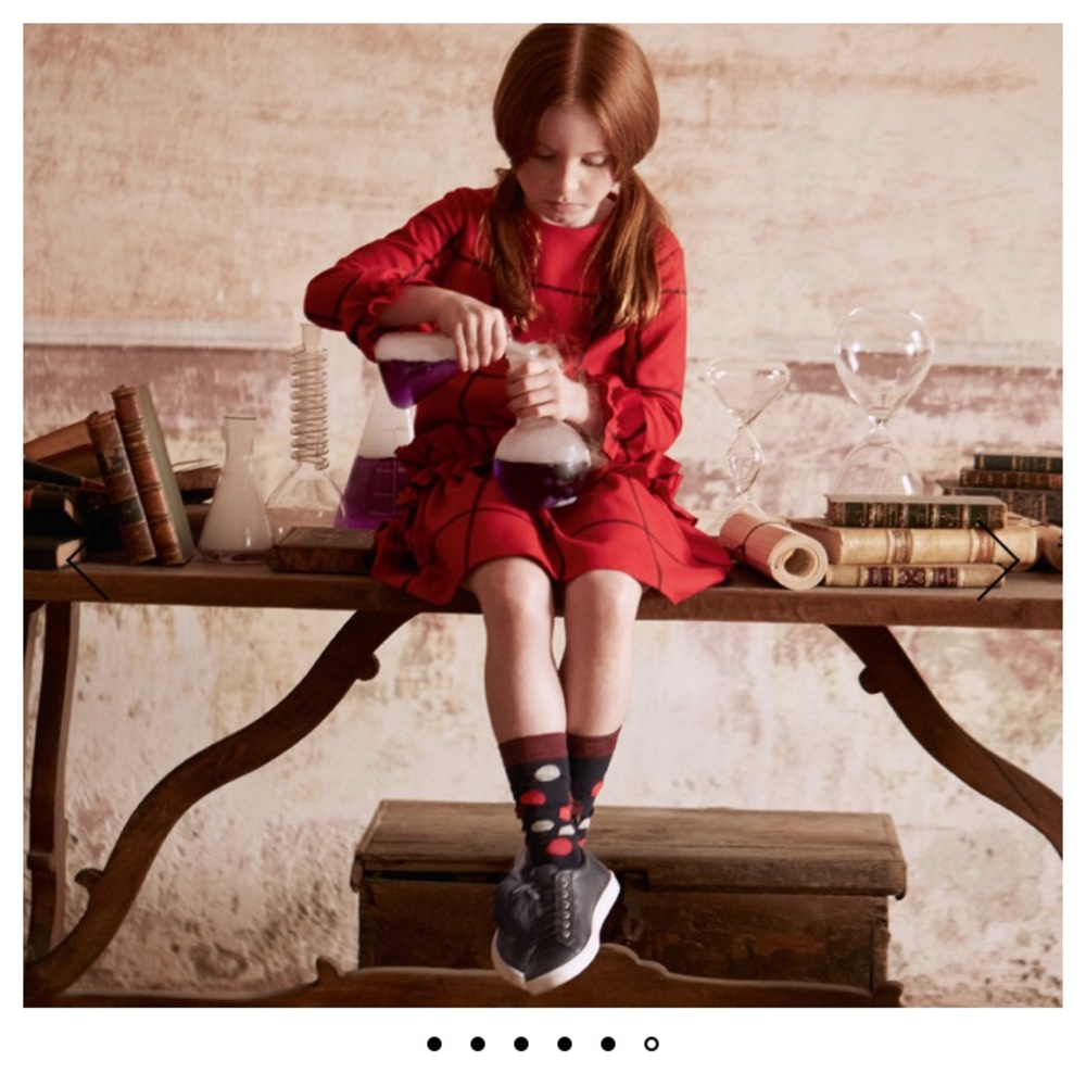 Il Gufo Red Plaid Dress